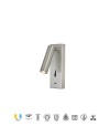 TARIFA III * APLIQUE LECTOR LED 3W 3000K NICKEL SATIN TYPE-C CARGADOR